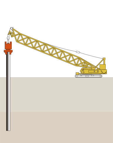 打樁鋼管振動施工法